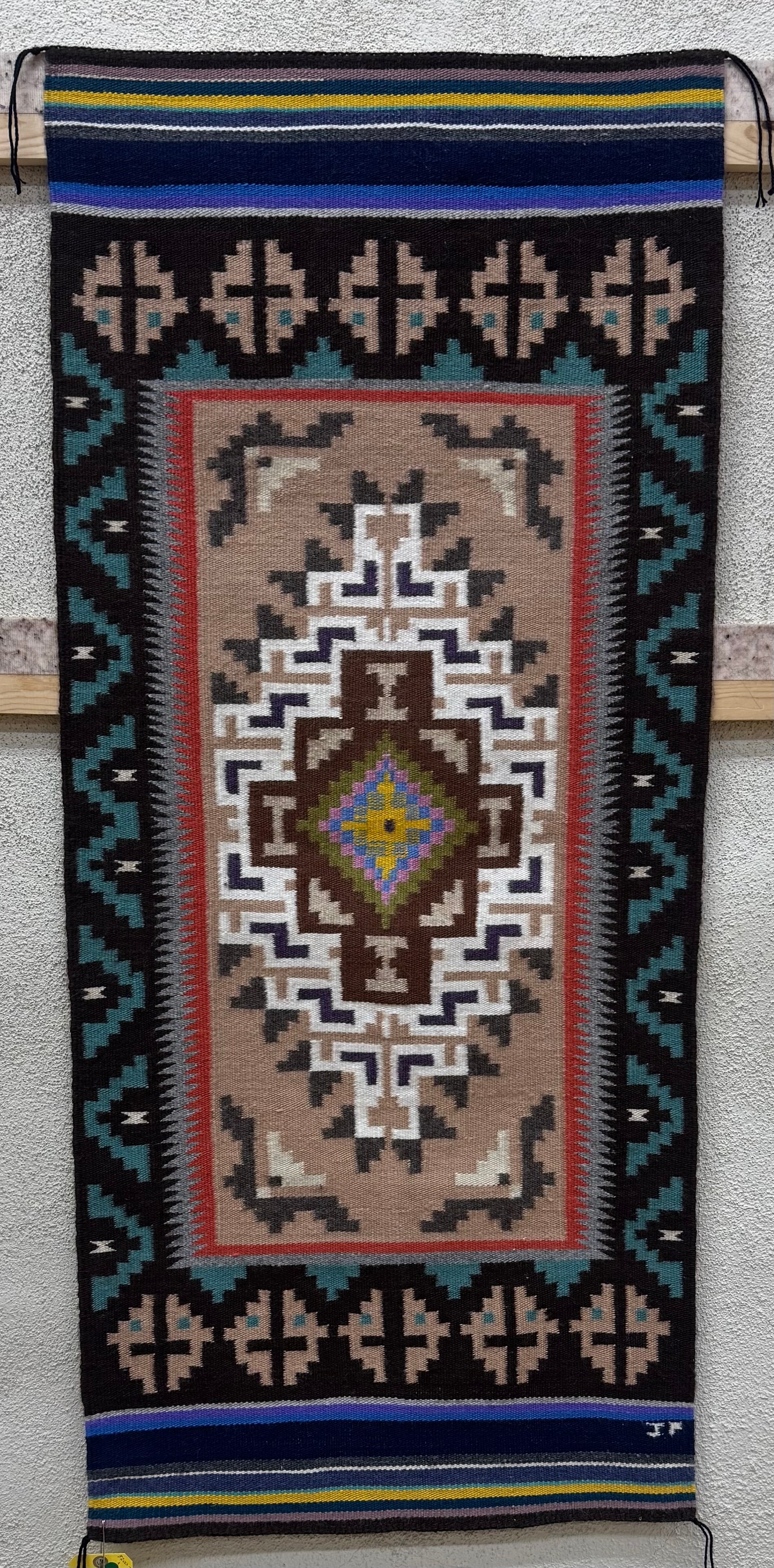 Burnt  Water Pattern Navajo Runner Rug