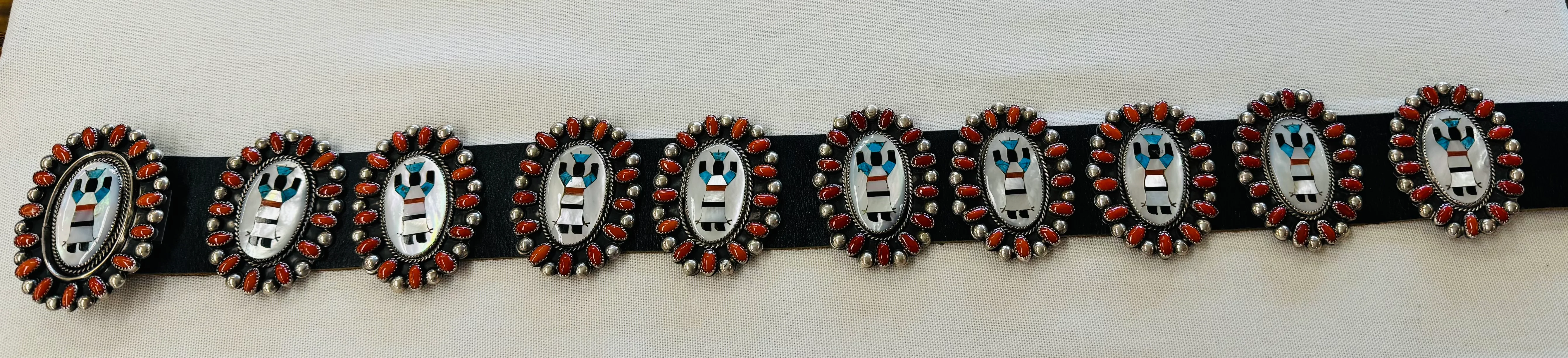 Inlay Kachina Concho Belt