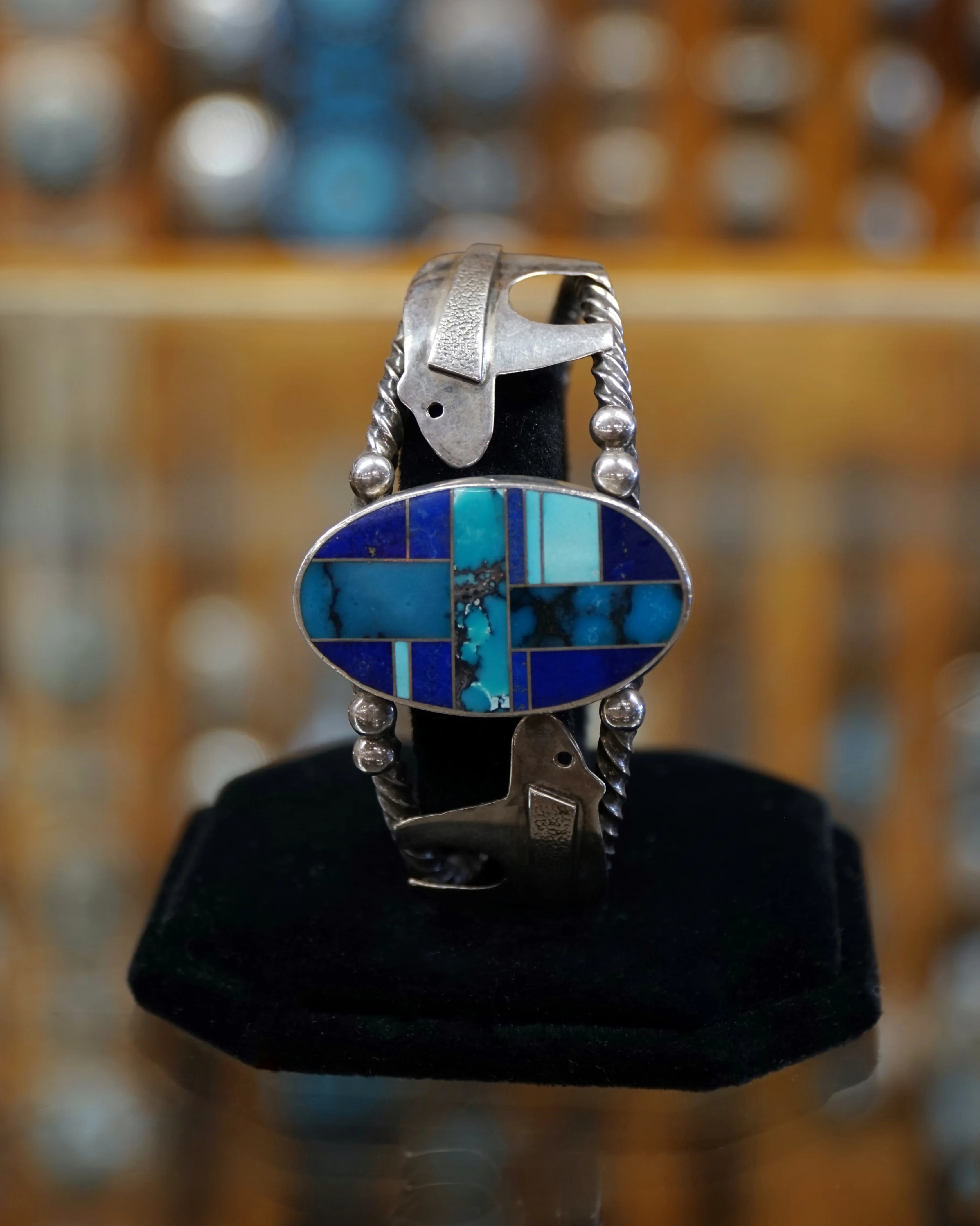 Lapis and Turquiose Bear Bracelet - Image 3