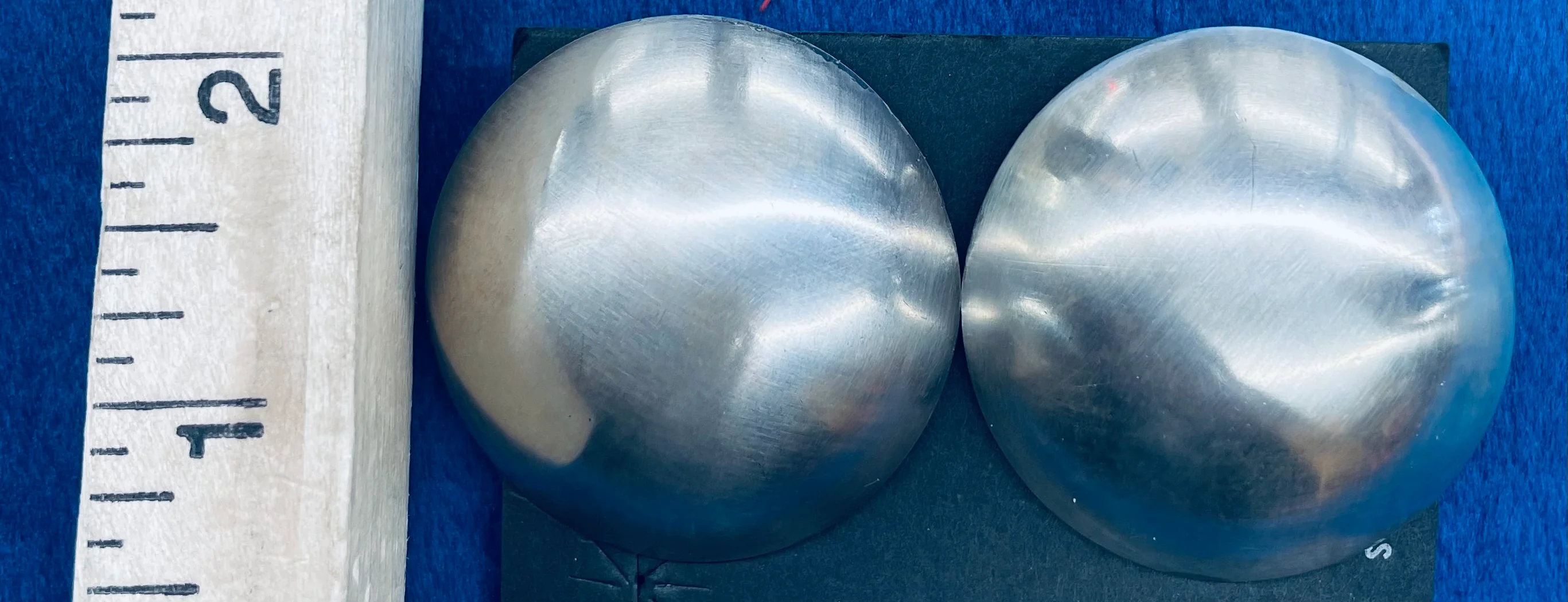 Large Dome Silver Earrings - Image 2