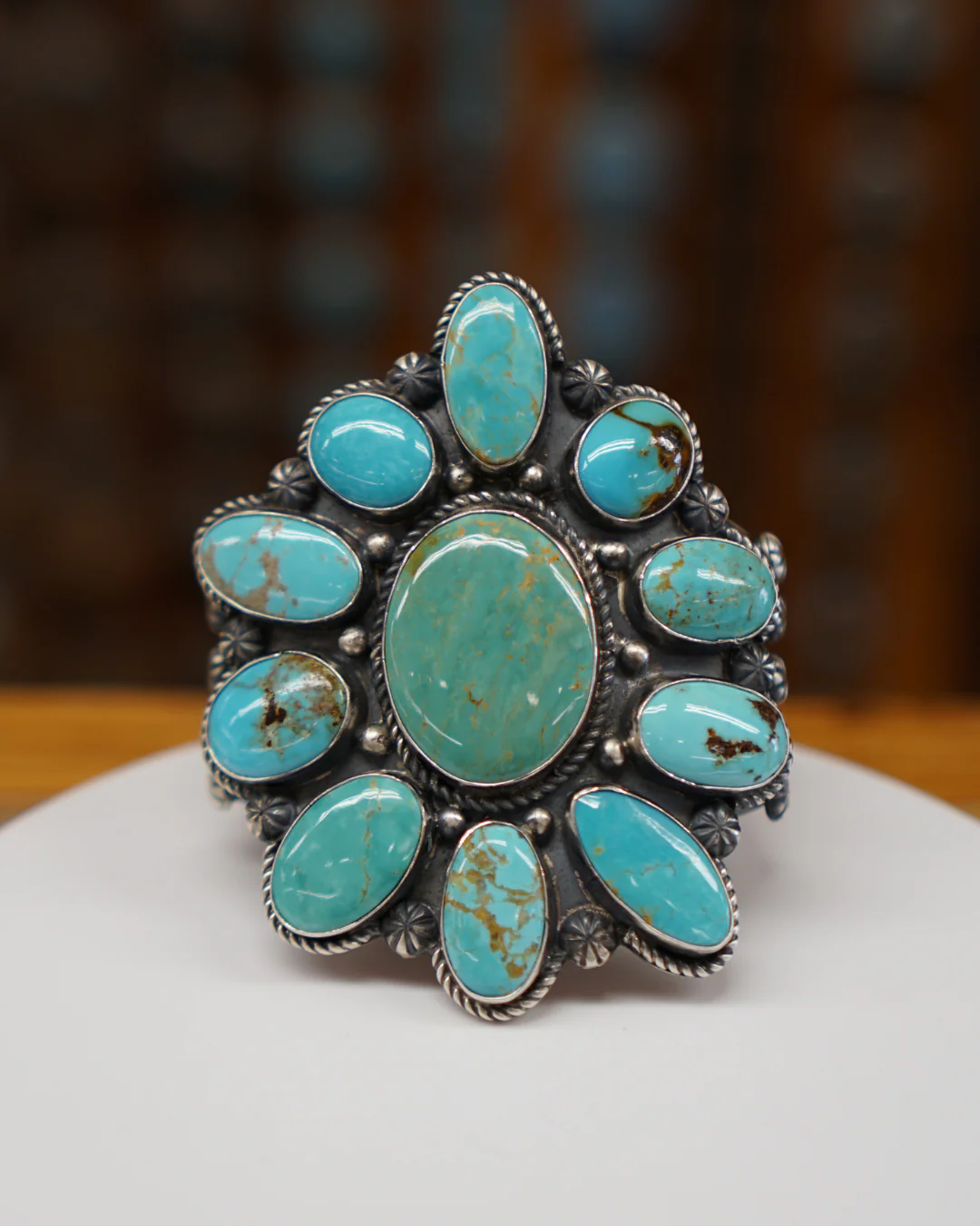 Large Turquoise Cluster Bracelet