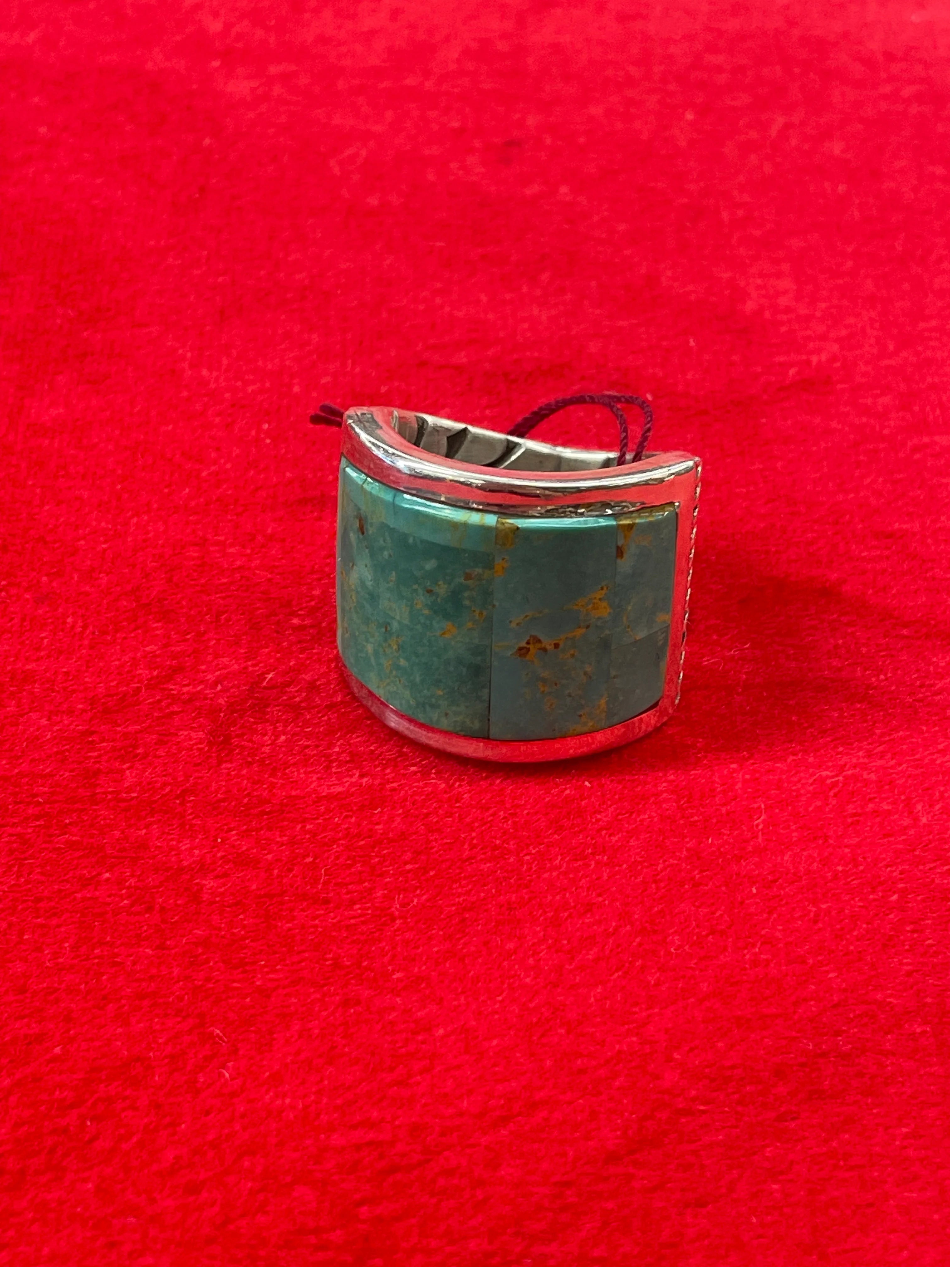 Mens Silver and Turquoise ring