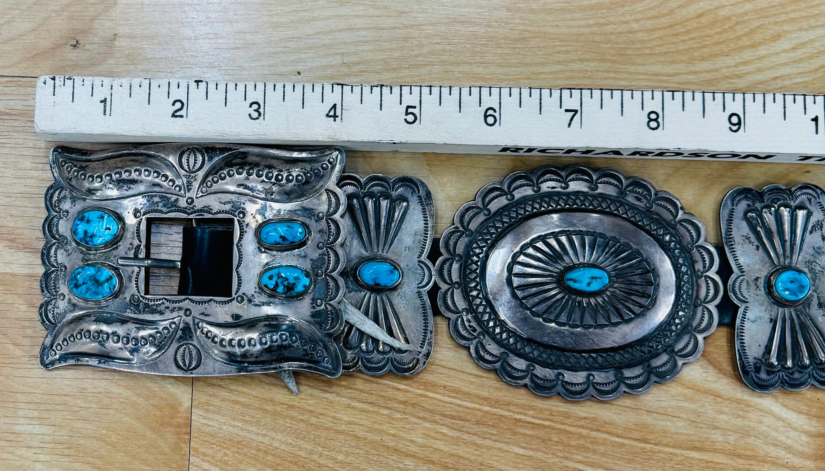 Silver and Turquoise Concho Belt - Image 4