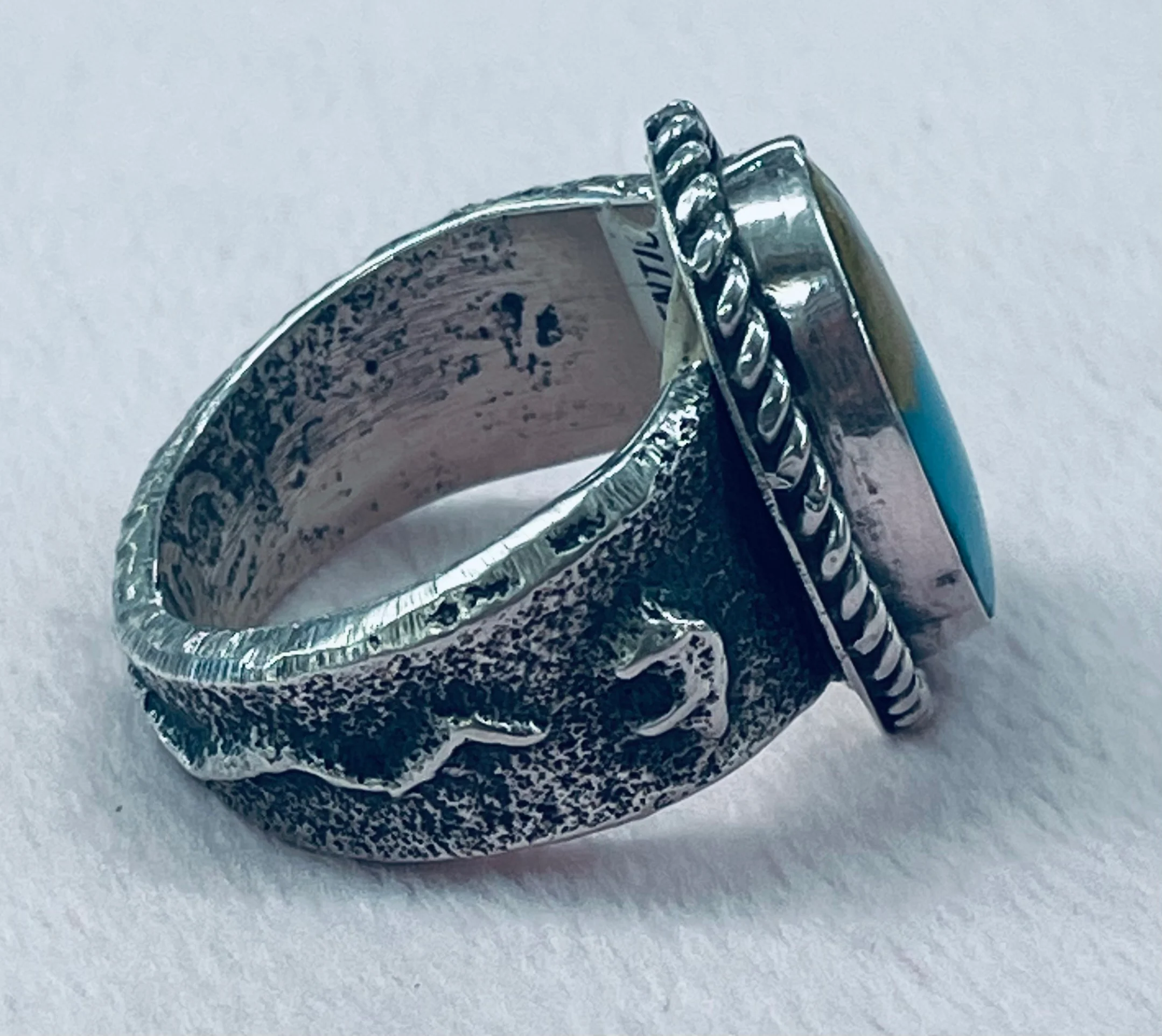 Silver and Turquoise Ring - Image 2