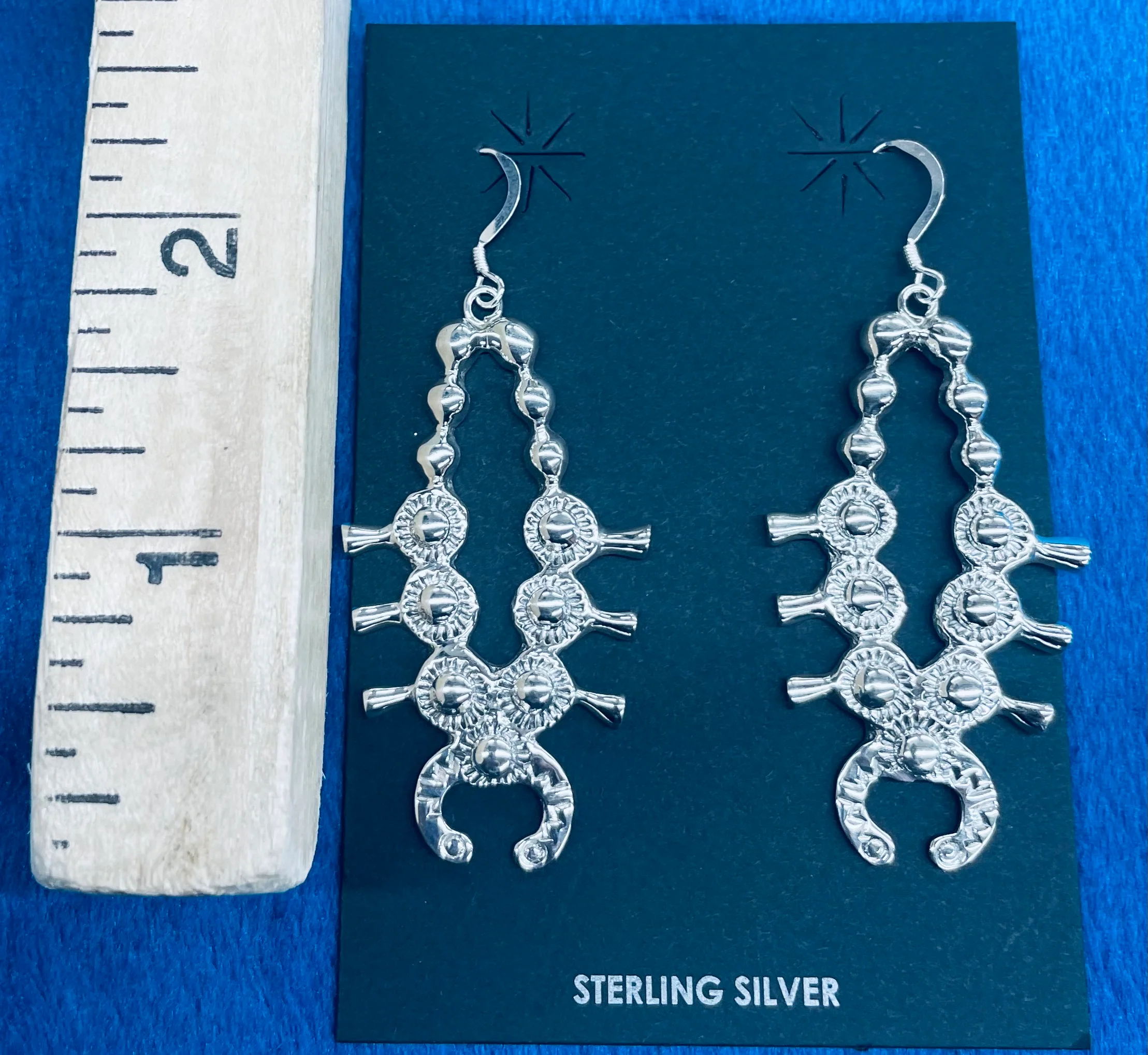 Silver Drop Squash Earrings - Image 2