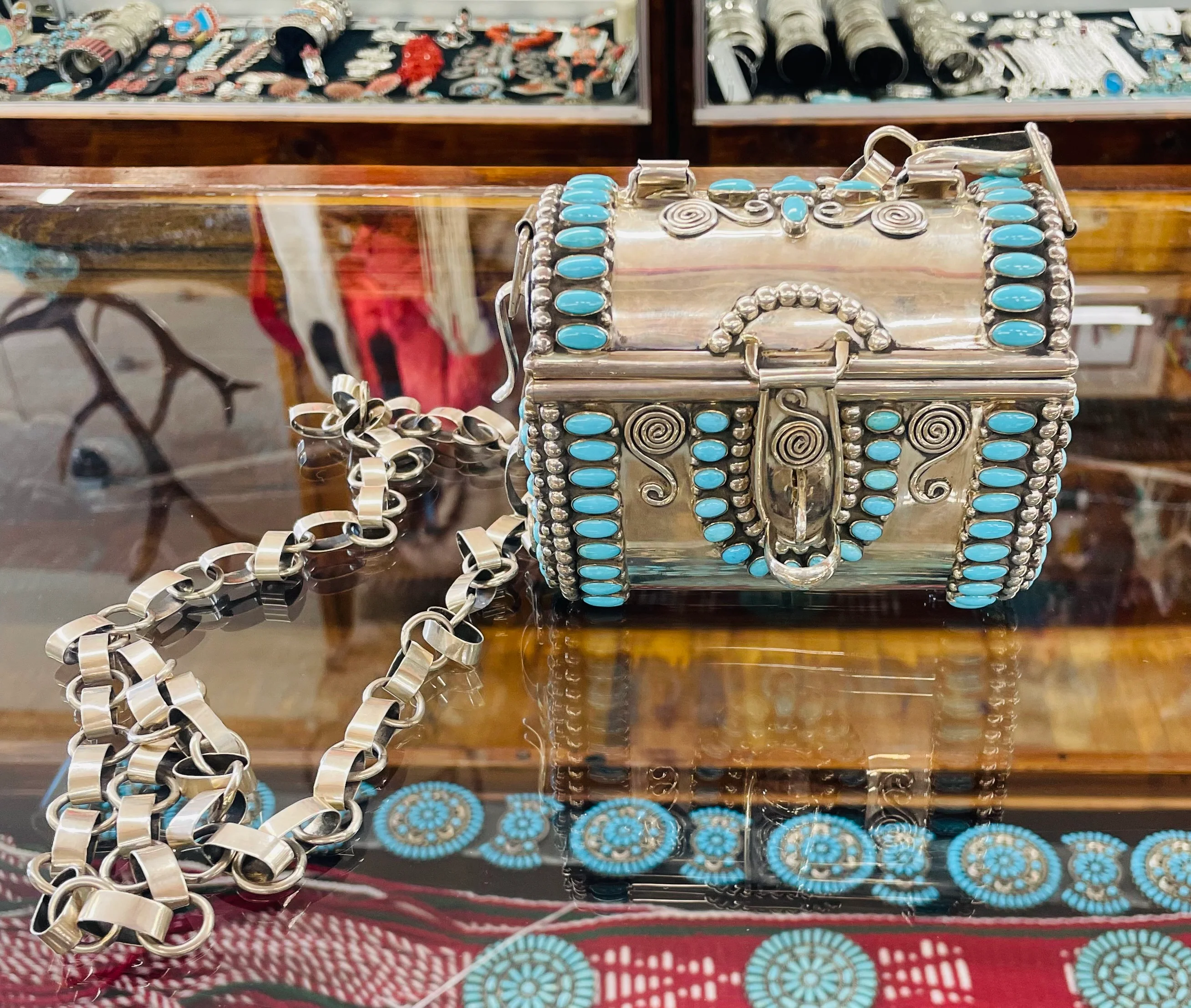 Sterling Silver and Turquoise Purse