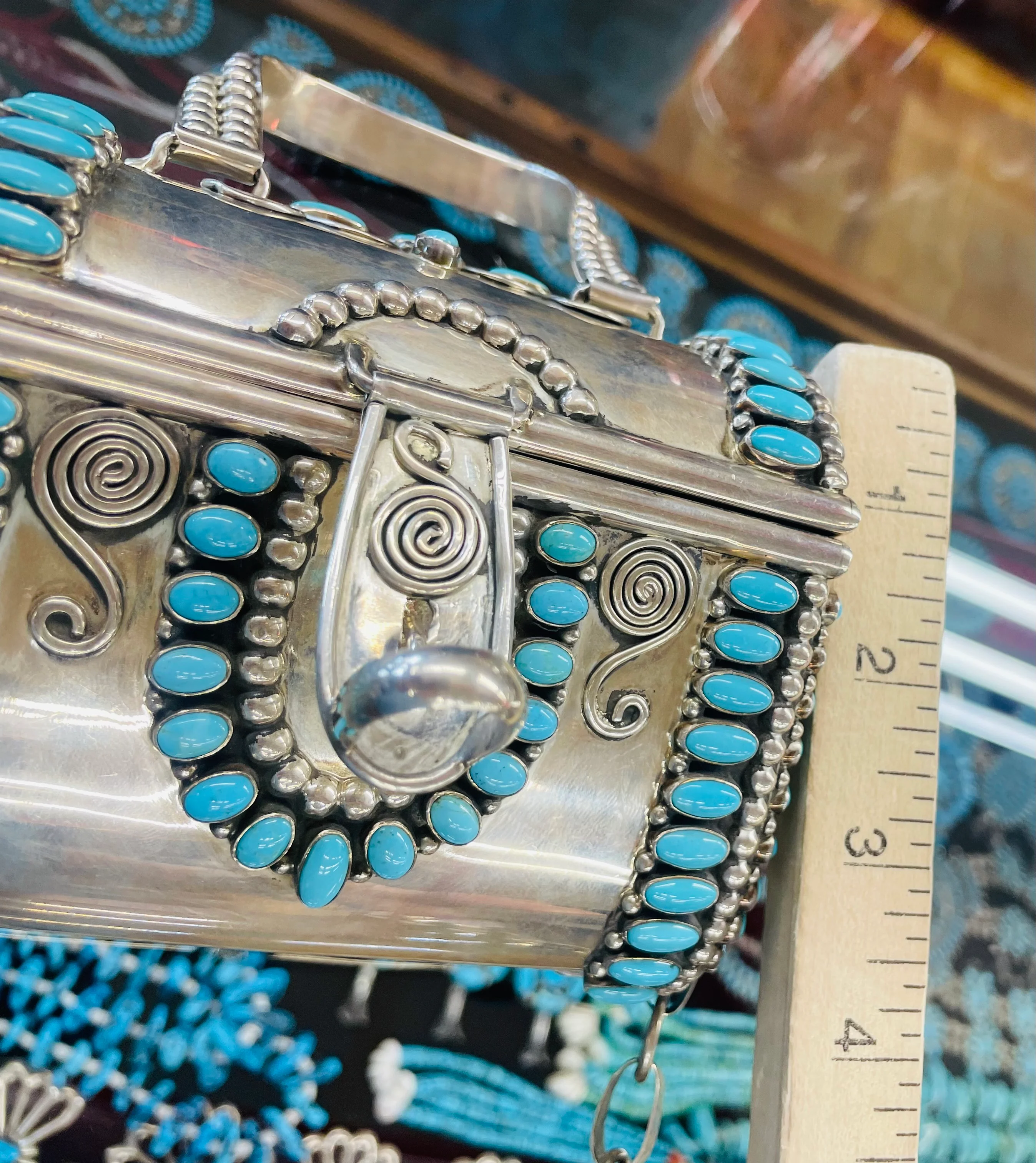 Sterling Silver and Turquoise Purse - Image 5