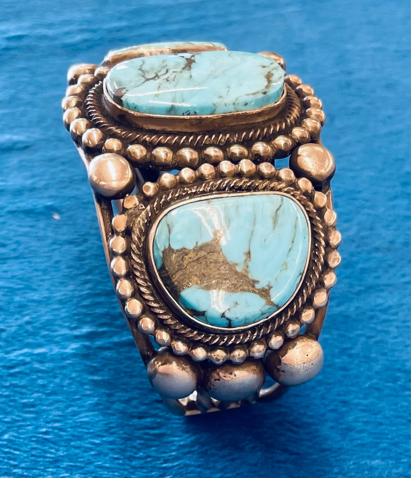 Turquoise and Silver Bracelet - Image 2