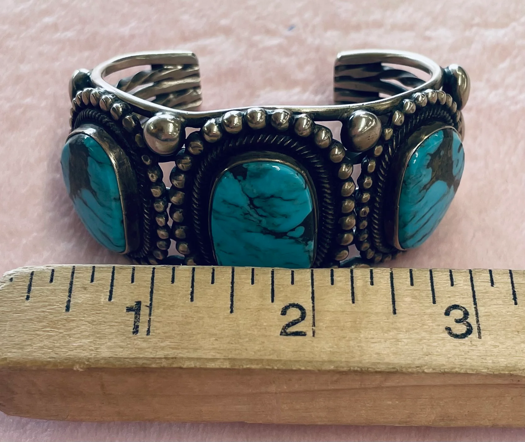 Turquoise and Silver Bracelet - Image 3