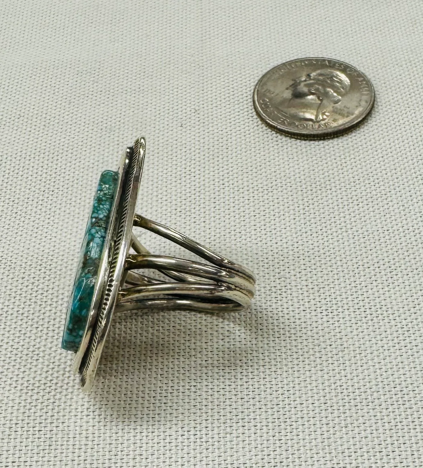 Turquoise and Silver Ring - Image 2