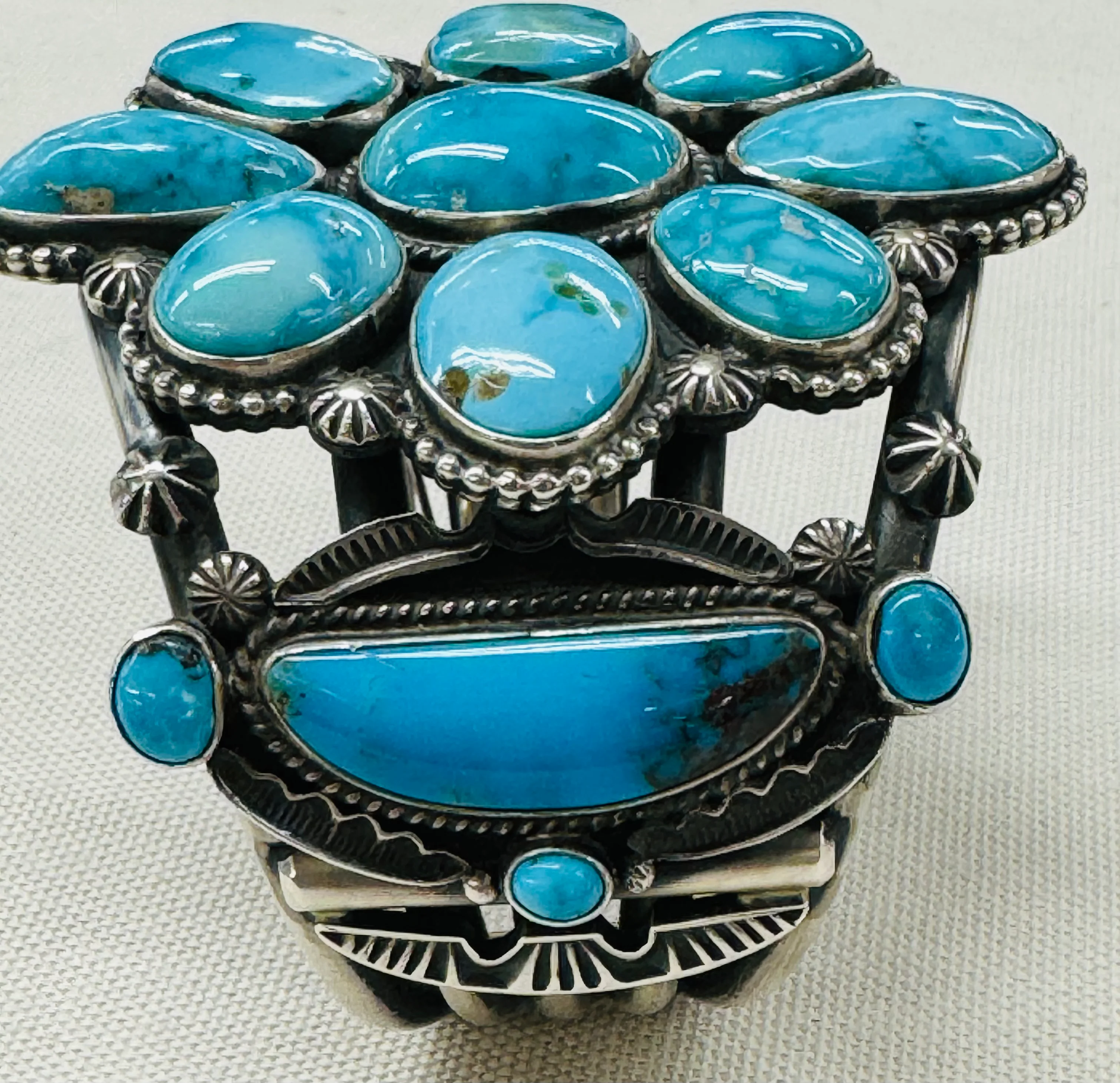 Turquoise Cluster Bracelet - Image 2